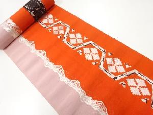 アンティーク　縞に花模様織出し八寸帯地反物